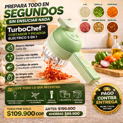 Cortador y Picador Eléctrico 5 en 1 TurboChef™