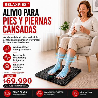 RelaxPies™ – Tapete Masajeador para Pies y Piernas